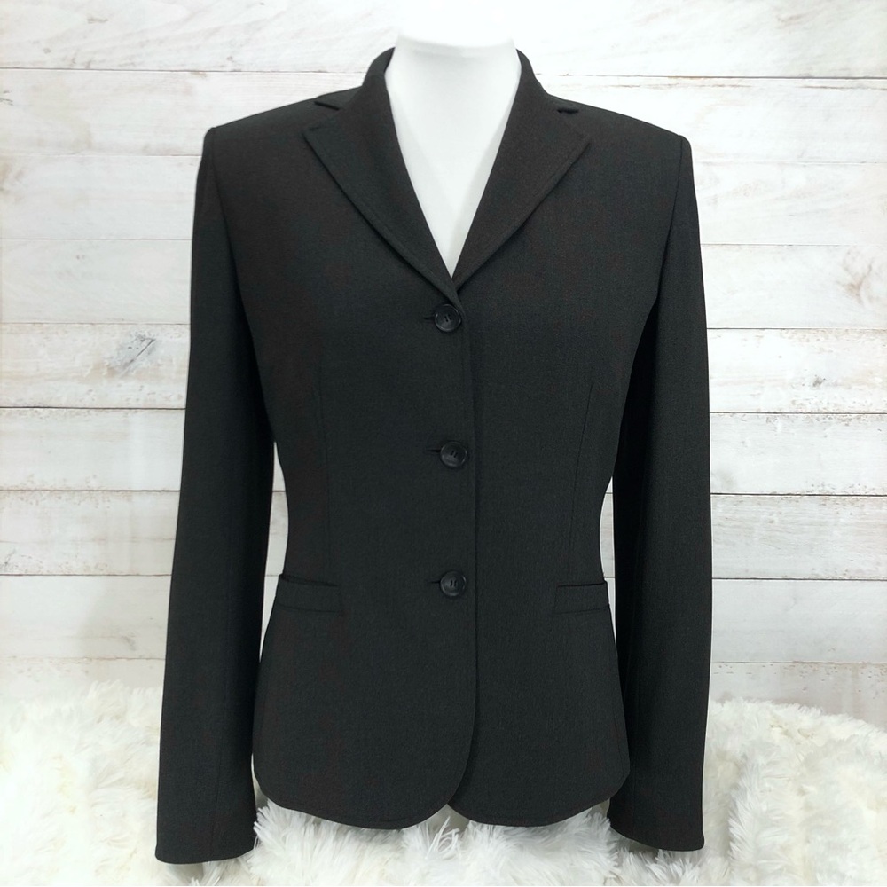 Ann Taylor Three Button Blazer • Sz 6 • Gray • EUC
